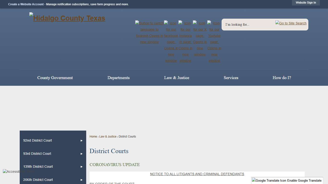 District Courts Hidalgo County, TX - Official Website